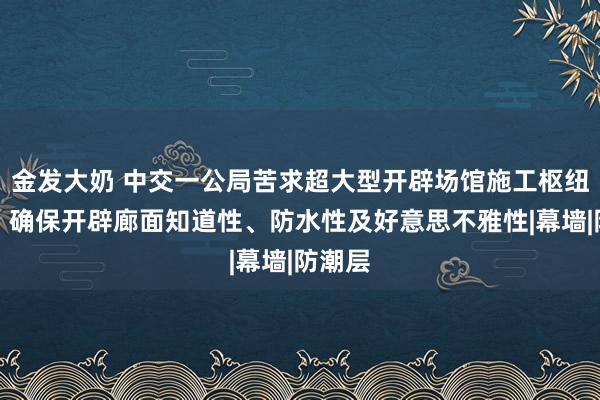 金发大奶 中交一公局苦求超大型开辟场馆施工枢纽专利，确保开辟廊面知道性、防水性及好意思不雅性|幕墙|防潮层