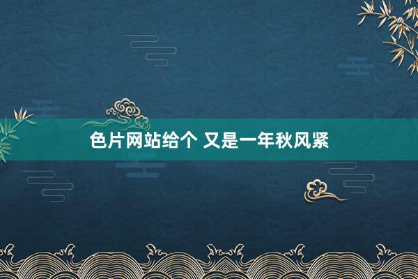 色片网站给个 又是一年秋风紧