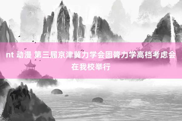 nt 动漫 第三届京津冀力学会固膂力学高档考虑会在我校举行